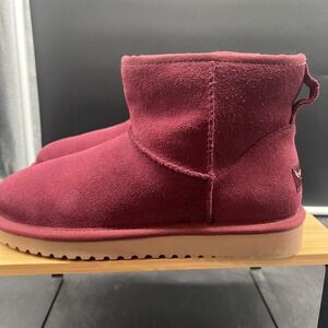 Women's Sz 7 Koolaburra By UGG Lined Koola Mini II Suede/Sheepskin Booties
